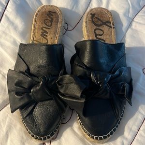 Sam Edelman black flat mules